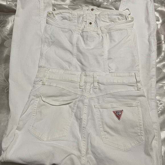 Guess white strapless jean jumpsuit - Picture 4 of 4